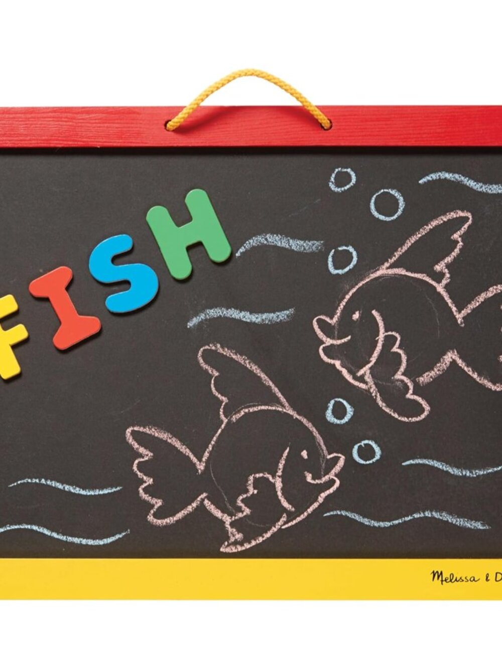 Magnetic Chalkboard and Dry-Erase Board with 36 Magnets Numbers and Uppercase Le